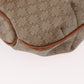 CELINE Macadam Monogram Canvas Shoulder Bag Beige Gold