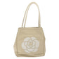 CHANEL Camelia Two Way Shoulder Bag Leather Ivory CC
