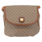 CELINE Macadam Monogram Canvas Shoulder Bag Beige Gold