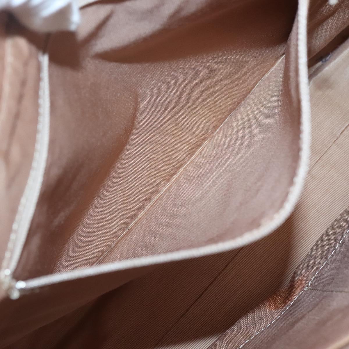 BURBERRY Nova Check Hand Bag Canvas Red Beige Gold