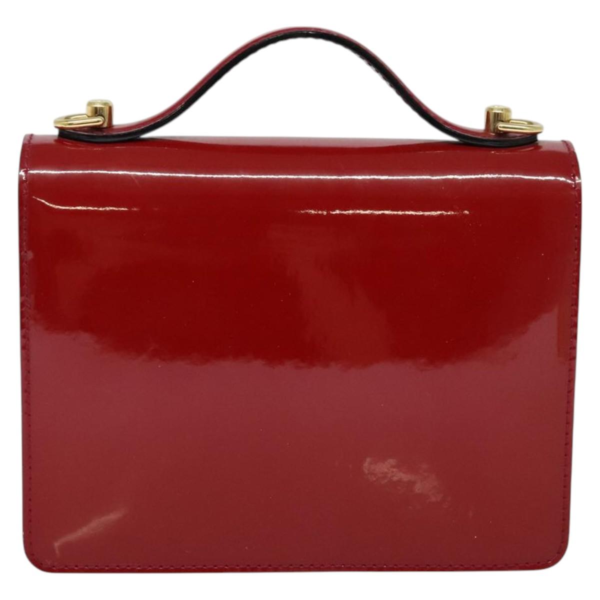 LOUIS VUITTON Vernis Monceau BB Two Way Hand Bag Rose Andian