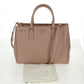 PRADA Two Way Hand Bag Saffiano Leather Pink Gold