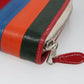BALENCIAGA Bifold Wallet Leather Multicolor Red Silver