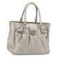 Salvatore Ferragamo Hand Bag Leather Silver
