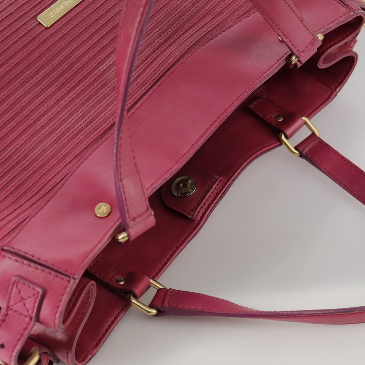 BURBERRY Blue Label Leather Hand Bag Pink Gold