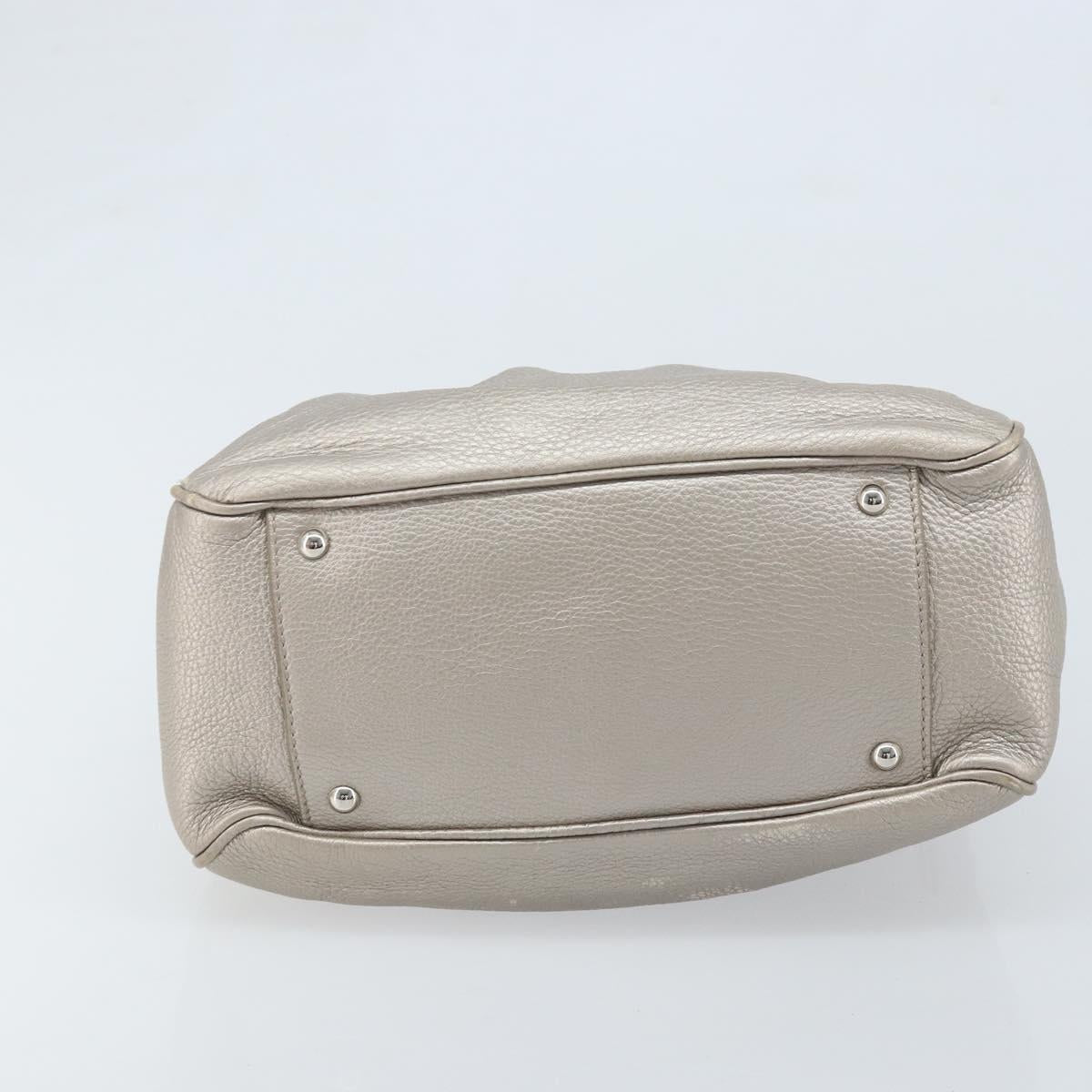 Salvatore Ferragamo Hand Bag Leather Silver