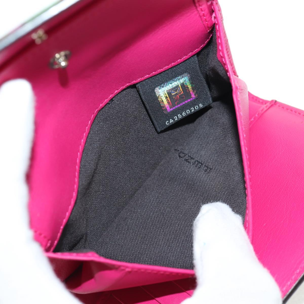 FENDI Zucca Canvas T rifold Wallet Multicolor Gold