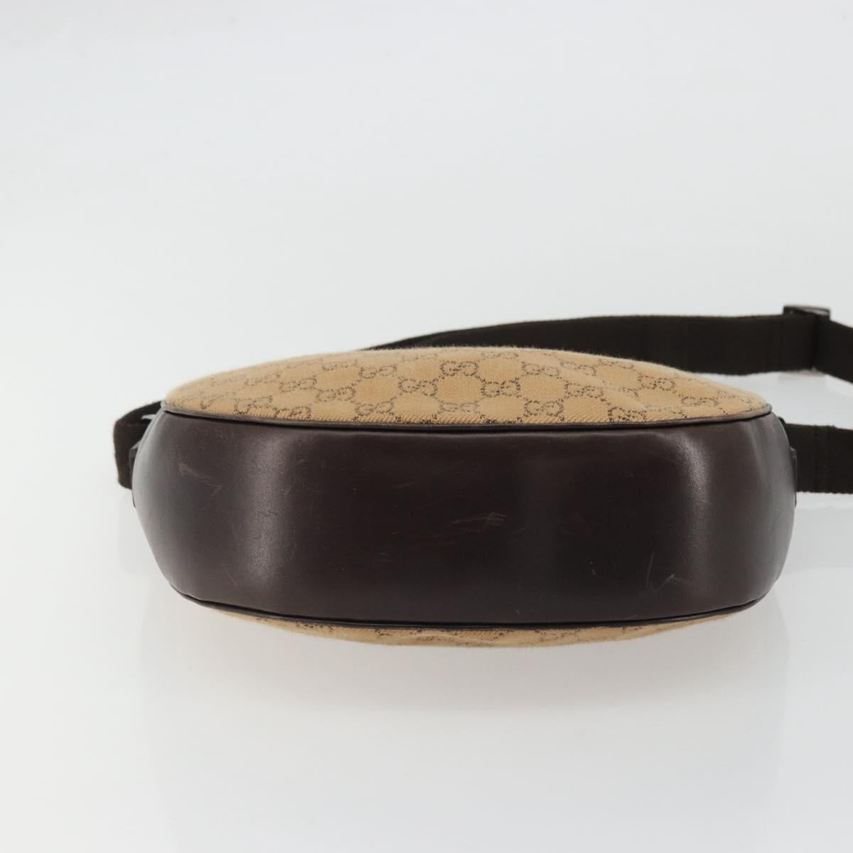 GUCCI GG Canvas Shoulder Bag Brown