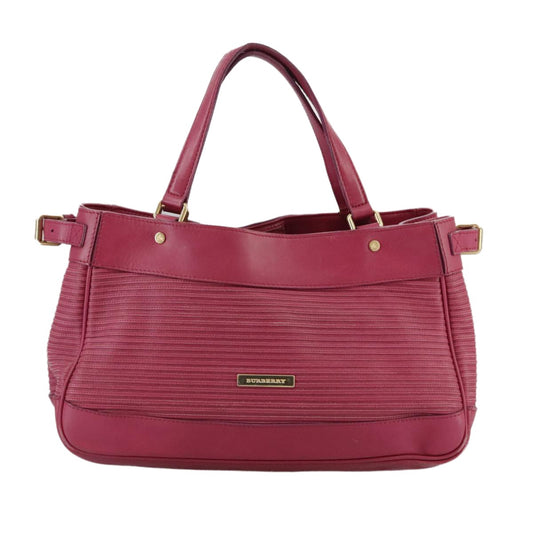 BURBERRY Blue Label Leather Hand Bag Pink Gold