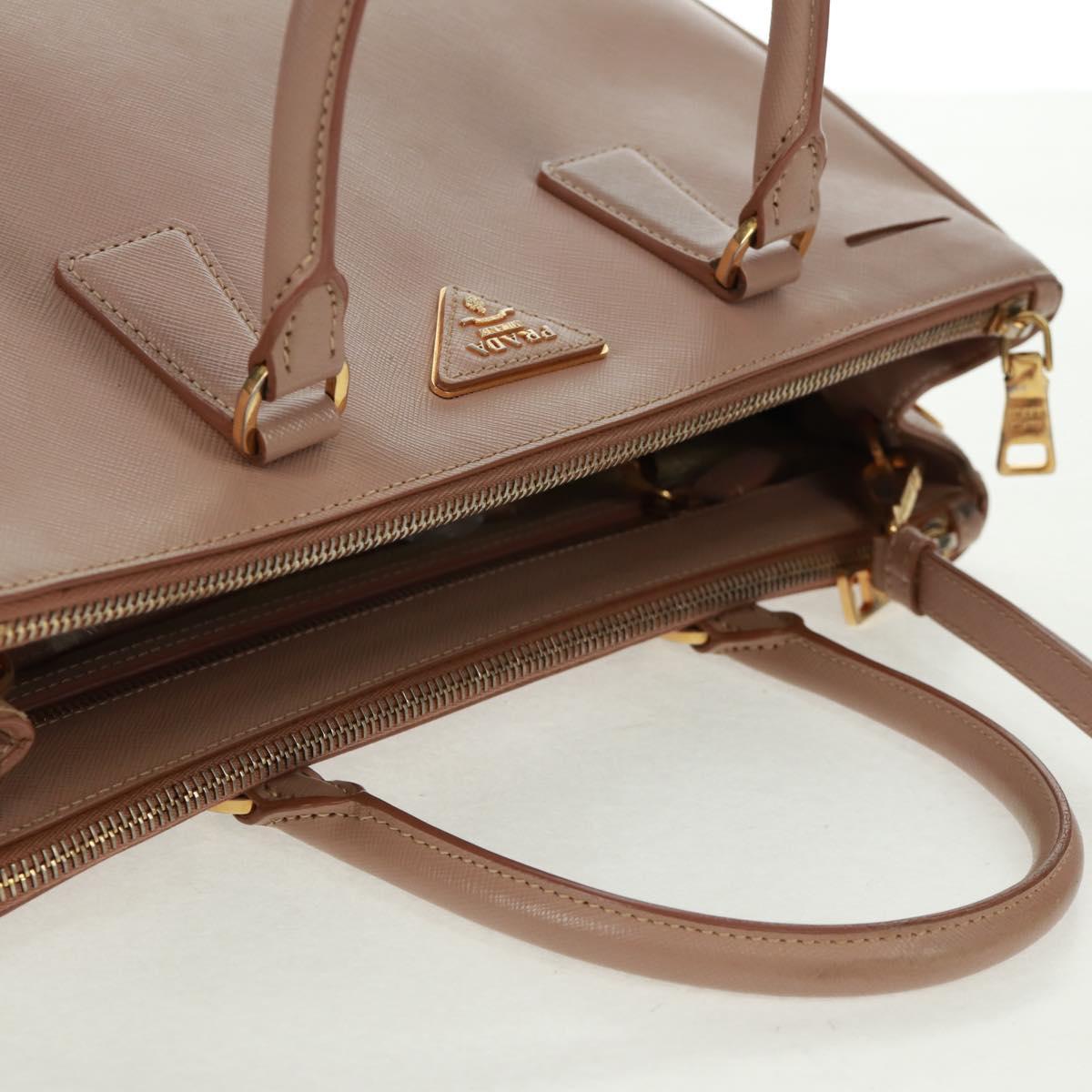 PRADA Two Way Hand Bag Saffiano Leather Pink Gold