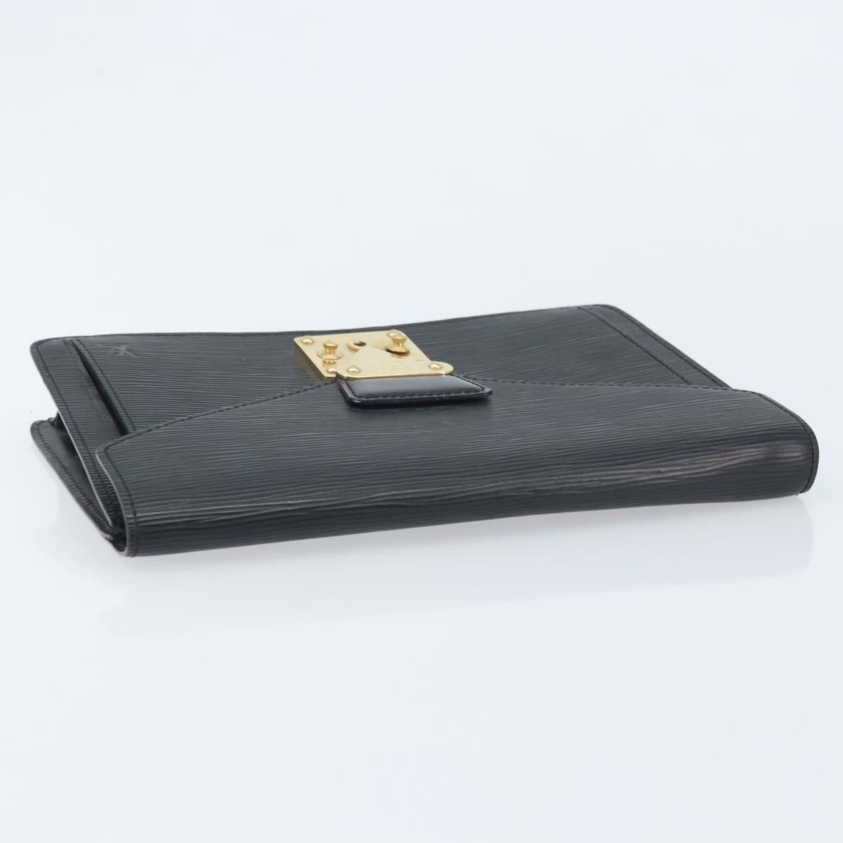 LOUIS VUITTON Dragonne Clutch Bag Epi Series Black Noir