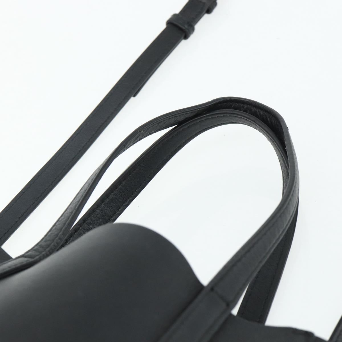 BALENCIAGA Two Way Mini Tote Bag Black Silver