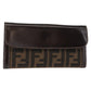 FENDI Zucca Canvas Long Wallet Black Brown