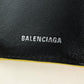 BALENCIAGA Mini Wallet Trifold Leather Yellow Silver