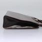 CELINE Hand Bag Leather Two Way Dark Brown Gold
