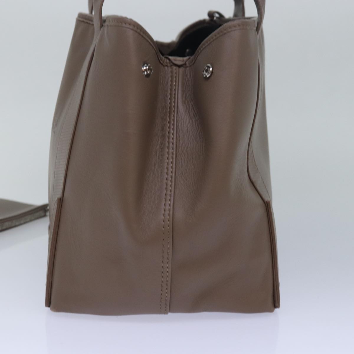 BALENCIAGA Cabas Hand Bag Leather Gray