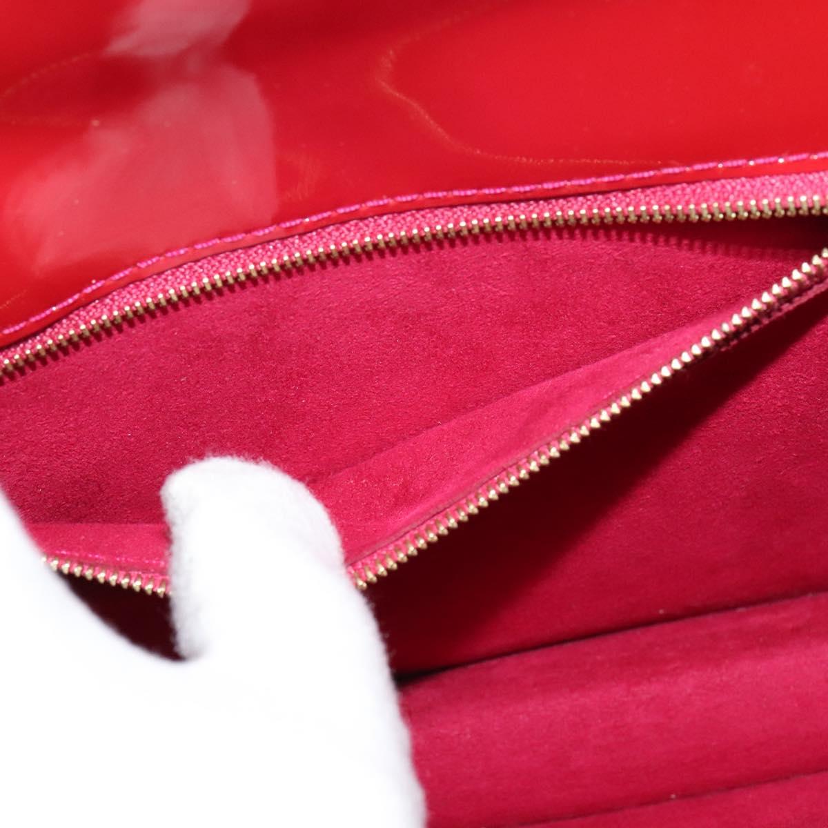 LOUIS VUITTON Vernis Monceau BB Two Way Hand Bag Rose Andian