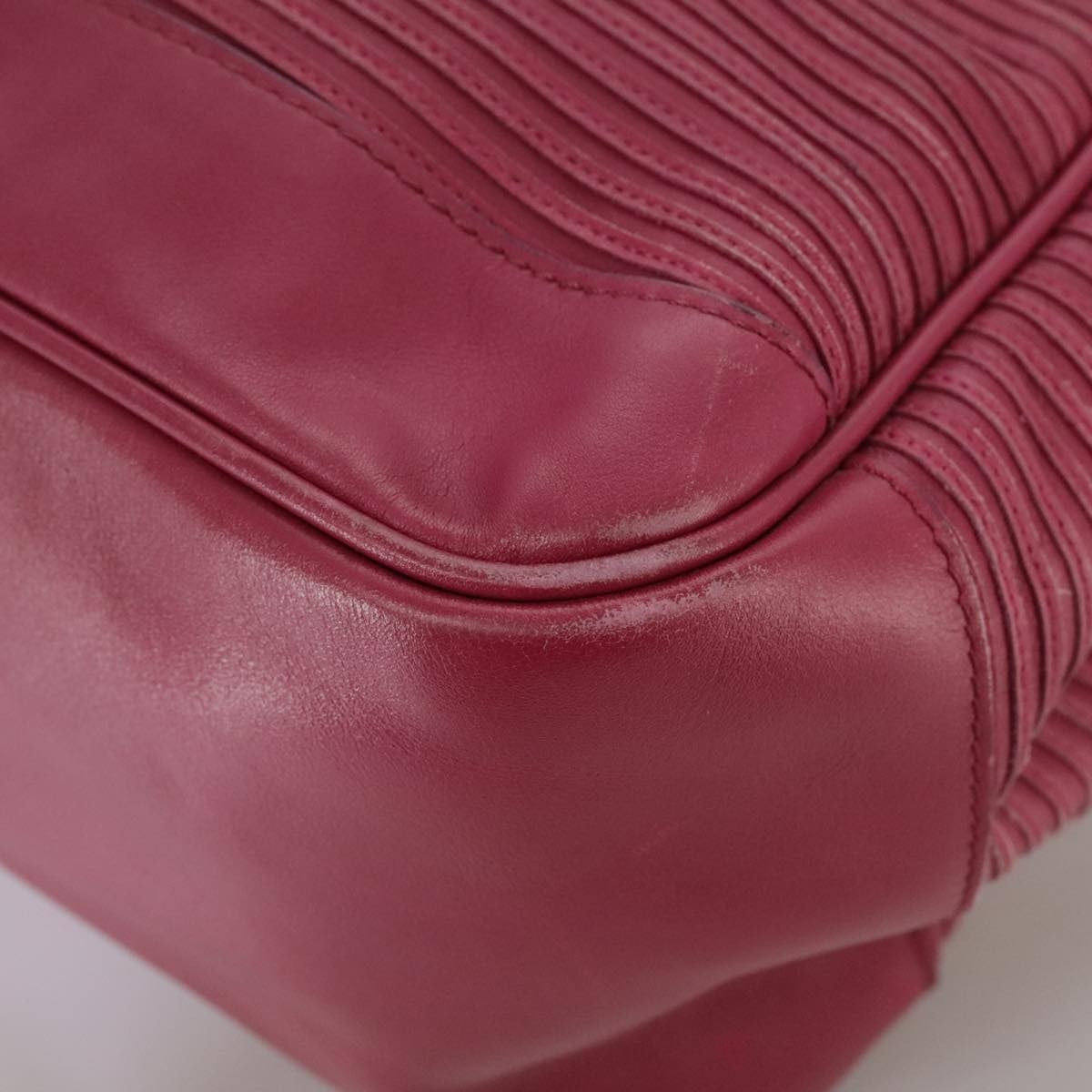 BURBERRY Blue Label Leather Hand Bag Pink Gold