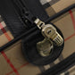 Burberrys Nova Check Boston Bag Canvas Brown Gold