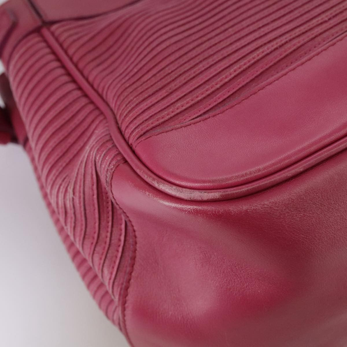 BURBERRY Blue Label Leather Hand Bag Pink Gold