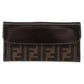 FENDI Zucca Canvas Long Wallet Black Brown