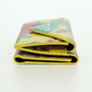 BALENCIAGA Mini Wallet Trifold Leather Yellow Silver
