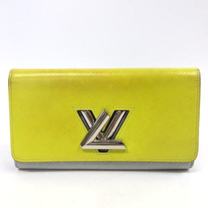 LOUIS VUITTON Long Wallet Purse leather Yellow type Epi Portefeuille twist