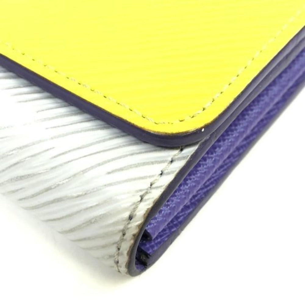 LOUIS VUITTON Long Wallet Purse leather Yellow type Epi Portefeuille twist