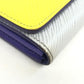 LOUIS VUITTON Long Wallet Purse leather Yellow type Epi Portefeuille twist