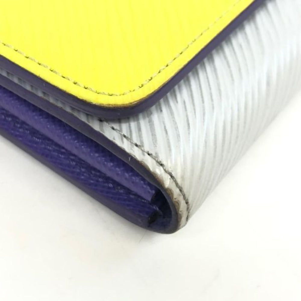 LOUIS VUITTON Long Wallet Purse leather Yellow type Epi Portefeuille twist