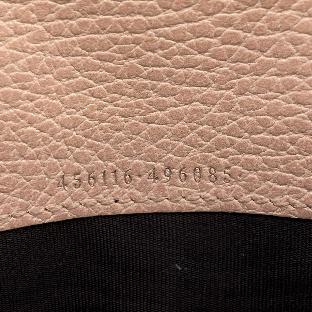 GUCCI Long Wallet Purse leather Pink type Petit Marmont leather