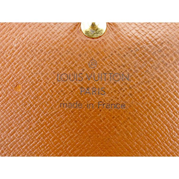LOUIS VUITTON Long Wallet Purse M61730 Brown beige gold Portonebi Tresol