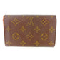LOUIS VUITTON Long Wallet Purse M61730 Brown beige gold Portonebi Tresol