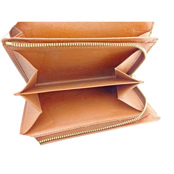 LOUIS VUITTON Long Wallet Purse M61730 Brown beige gold Portonebi Tresol