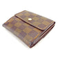 LOUIS VUITTON Bifold Wallet N61654 Brown beige gold Portefeuille Elise