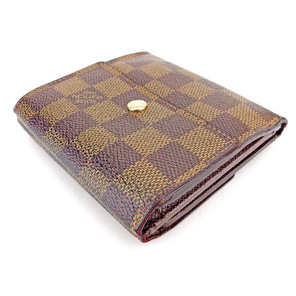 LOUIS VUITTON Bifold Wallet N61654 Brown beige gold Portefeuille Elise