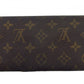 LOUIS VUITTON Long Wallet Purse Dark brown x beige Pochette Porte Monnaie Credit
