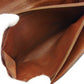 LOUIS VUITTON Long Wallet Purse Dark brown x beige Pochette Porte Monnaie Credit