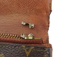 LOUIS VUITTON Long Wallet Purse Dark brown x beige Pochette Porte Monnaie Credit