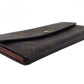LOUIS VUITTON Long Wallet Purse Dark brown x beige Pochette Porte Monnaie Credit