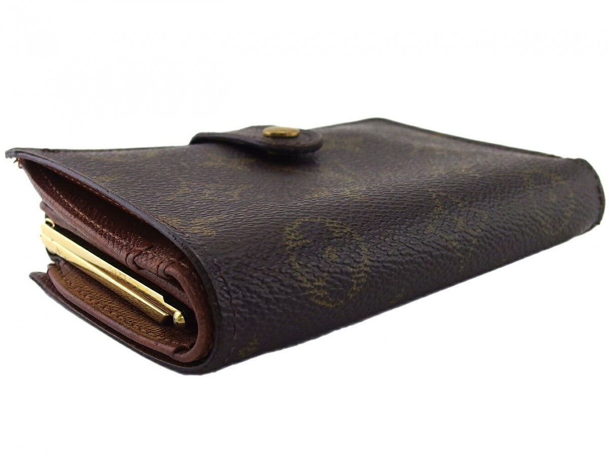LOUIS VUITTON Bifold Wallet Dark brown x beige Portefeuille Vienova