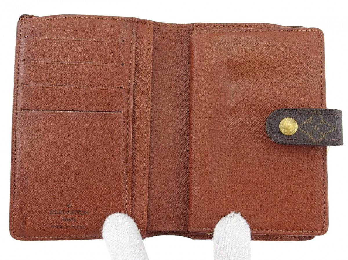 LOUIS VUITTON Bifold Wallet Dark brown x beige Portefeuille Vienova