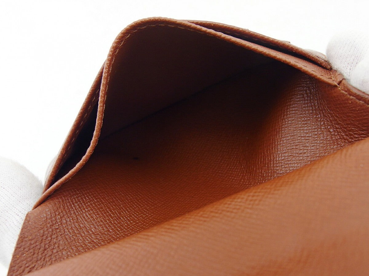 LOUIS VUITTON Bifold Wallet Dark brown x beige Portefeuille Vienova