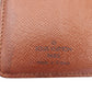 LOUIS VUITTON Bifold Wallet Dark brown x beige Portefeuille Vienova