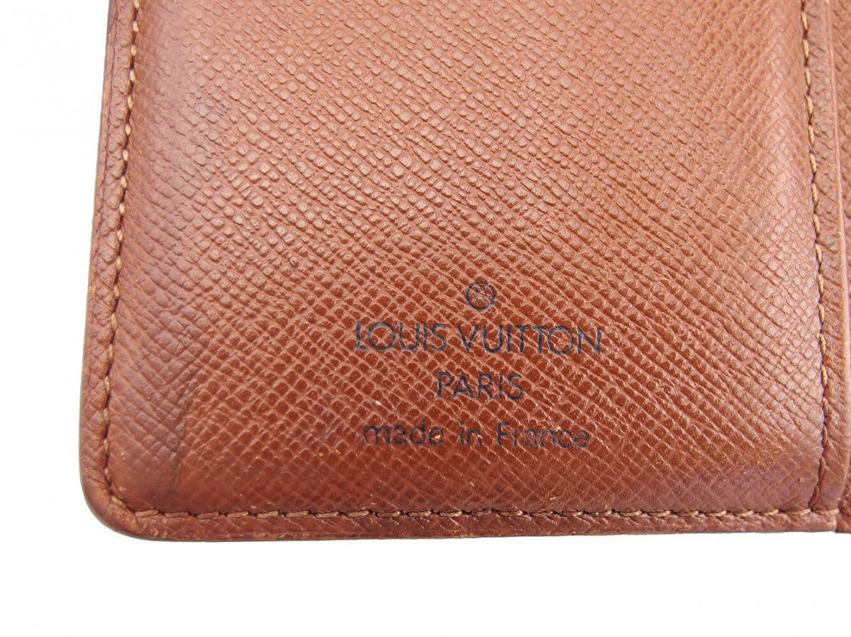 LOUIS VUITTON Bifold Wallet Dark brown x beige Portefeuille Vienova