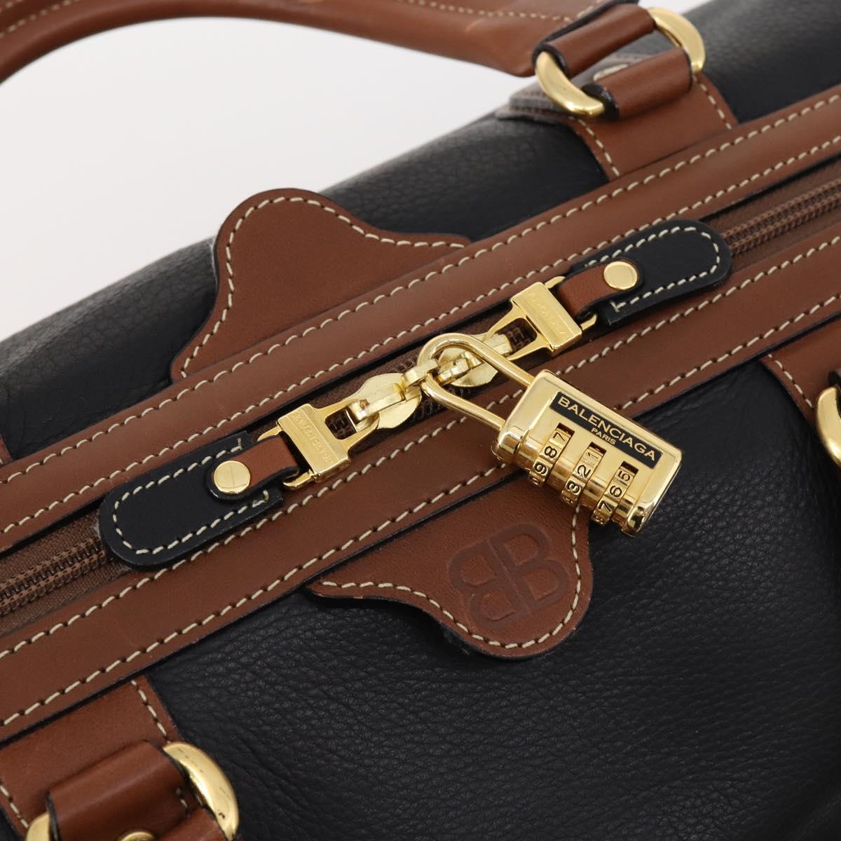 BALENCIAGA Boston Bag Leather Black Gold