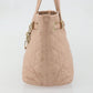 Christian Dior Cannage Panarea Hand Bag Coated Canvas Pink