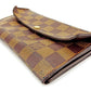 LOUIS VUITTON Long Wallet Purse N61725 Ebene Pochette Porto MonÃ©credi