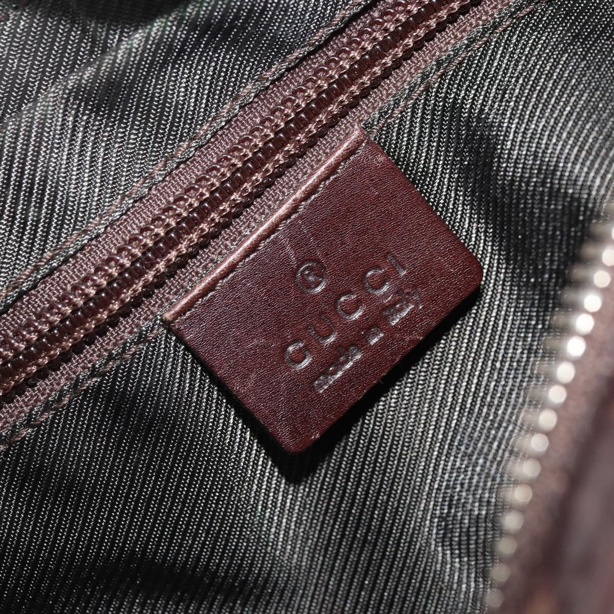 GUCCI GG Canvas Shoulder Bag Brown
