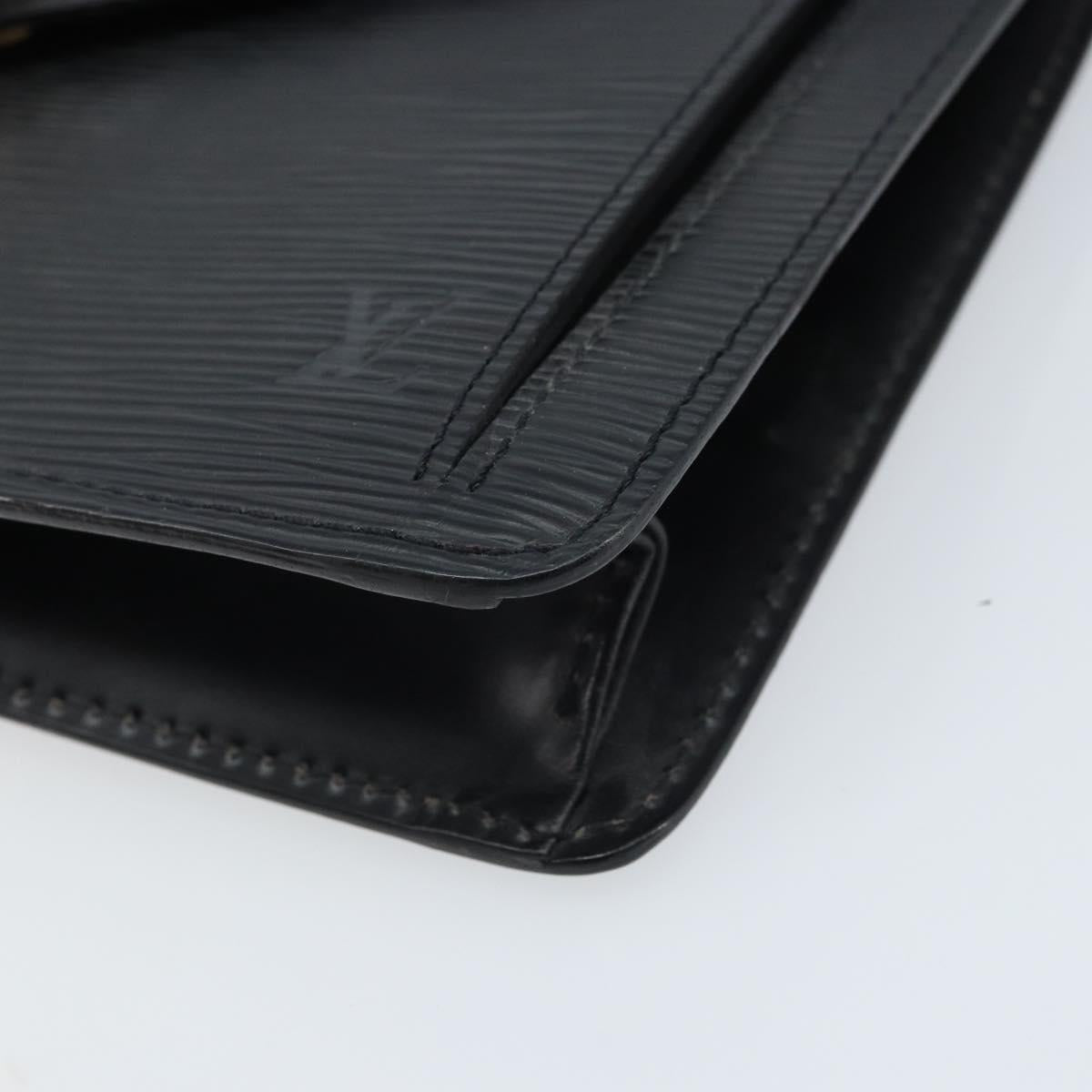 LOUIS VUITTON Dragonne Clutch Bag Epi Series Black Noir